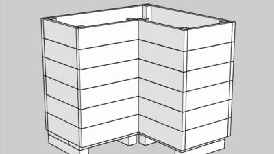 Marsden L-shaped planter 900mm high