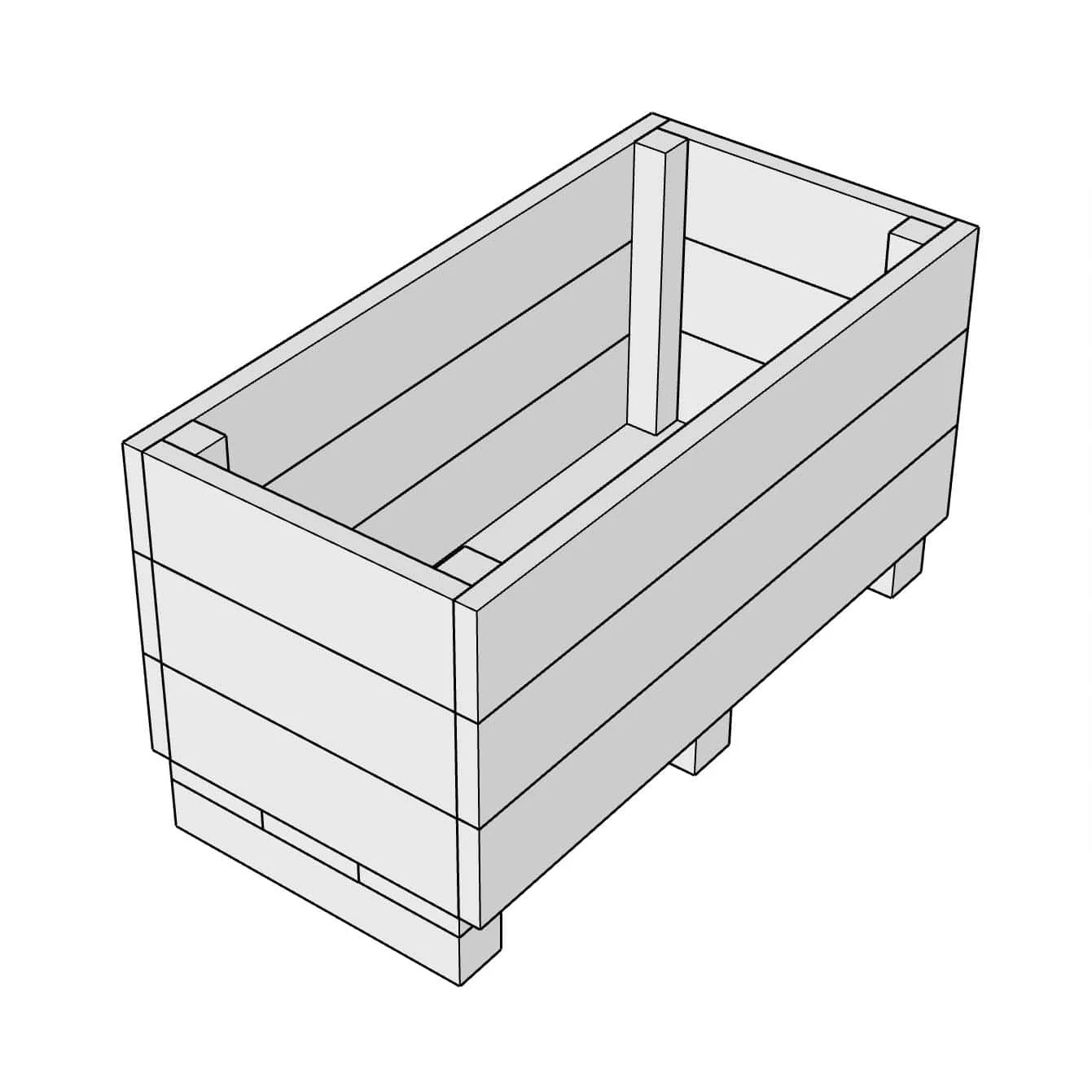 Marsden rectangular planter 300x1000x500