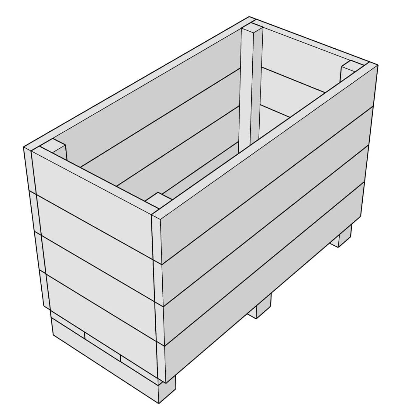 Marsden rectangular planter 600x1000x500