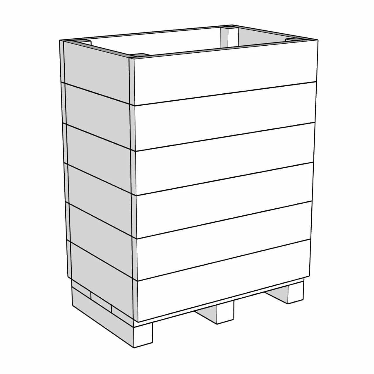 Marsden rectangular planter 900x1000x500