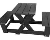 The Wainsgate two-seater recycled plastic picnic table is the perfect complement for our larger tables, giving users the option of additional privacy. They are ideal for hospital grounds, schools and restaurants.