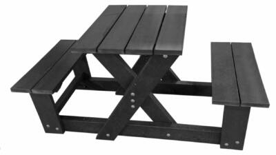 The Wainsgate two-seater recycled plastic picnic table is the perfect complement for our larger tables, giving users the option of additional privacy. They are ideal for hospital grounds, schools and restaurants.