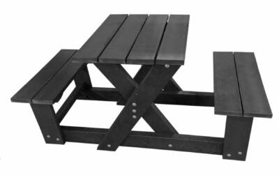 The Wainsgate two-seater recycled plastic picnic table is the perfect complement for our larger tables, giving users the option of additional privacy. They are ideal for hospital grounds, schools and restaurants.