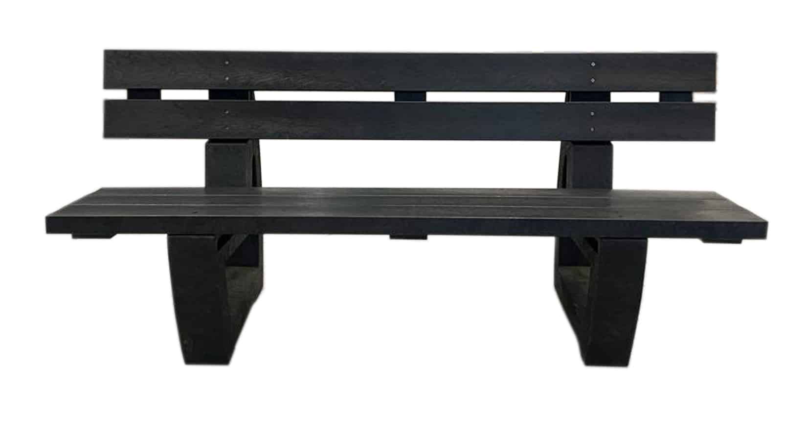 The best-selling Harewood recycled plastic bench