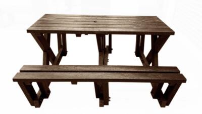 The Batley "walkthrough" recycled plastic picnic table is key part of our accessibility range of furniture as less mobile users can get to the seats without having to lift their legs very much.