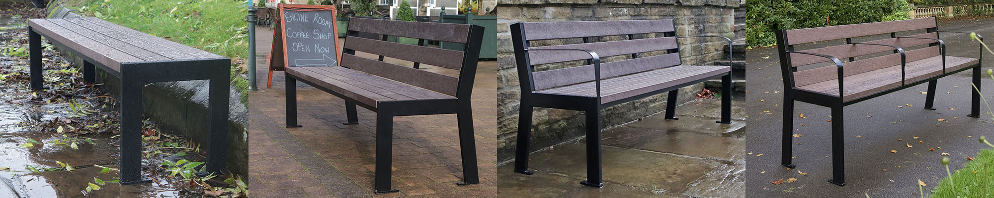 Our range of steel and recycled plastic benches combine elegance, practicality and sustainability with our 25 year guarantee