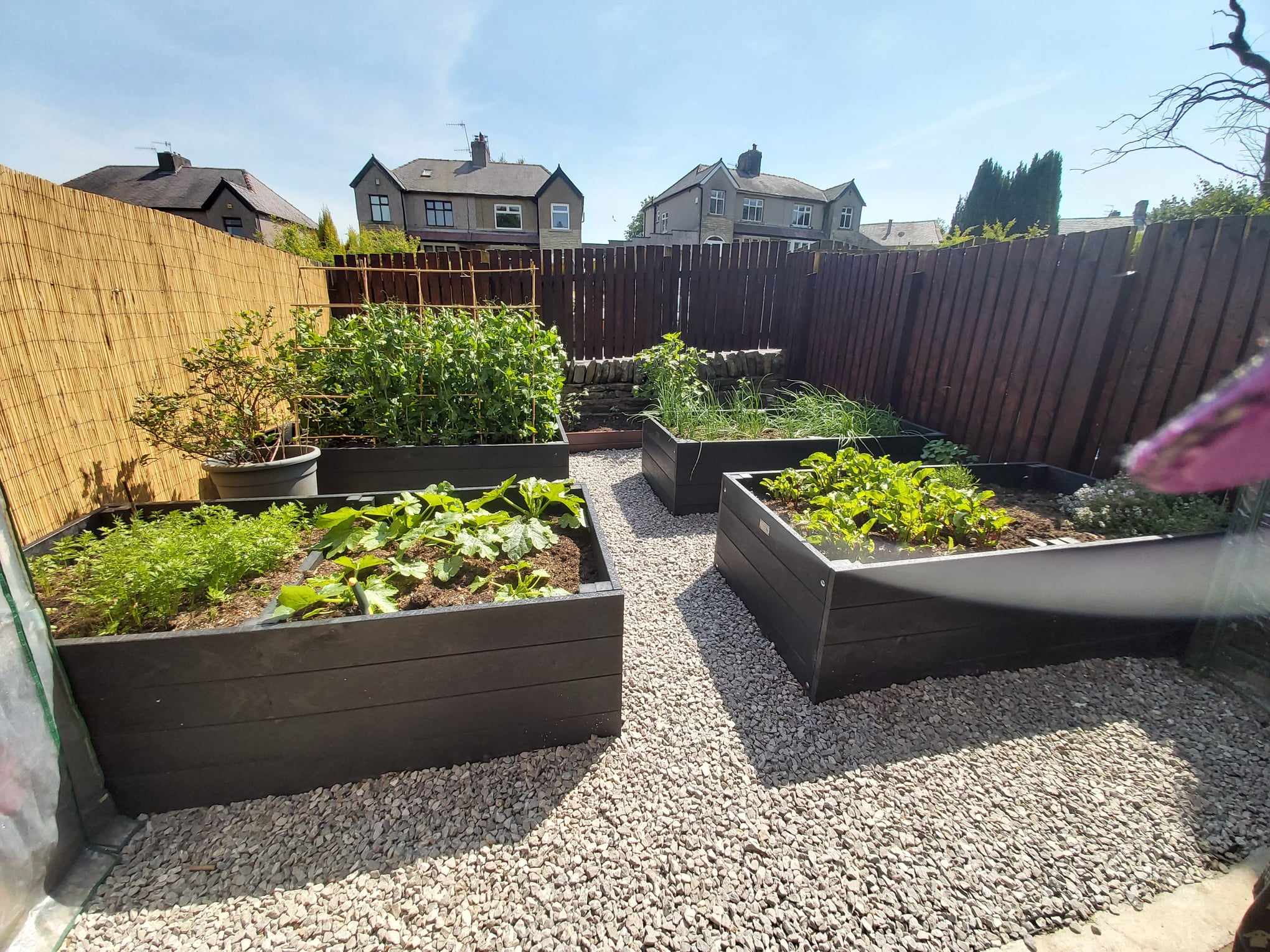 Recycled plastic raised bed kits