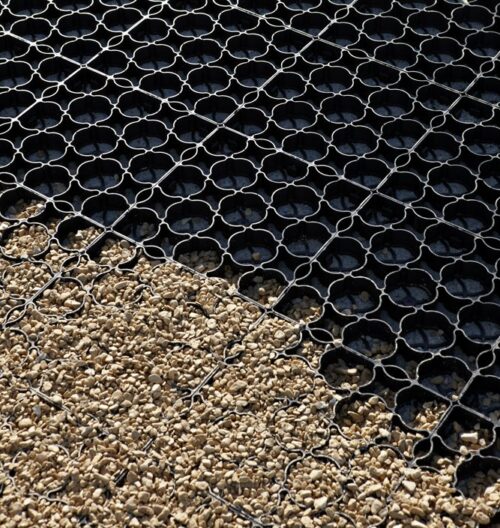 Hebden Everyday grids made from British Recycled Plastic are commonly filled with gravel