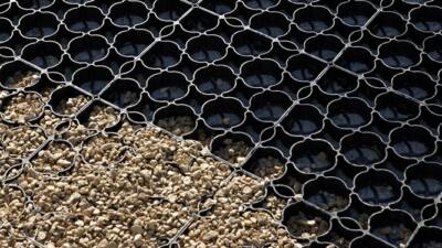 Hebden Everyday grids made from British Recycled Plastic are commonly filled with gravel