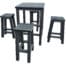 Grassington High Top with Square Stools in Black