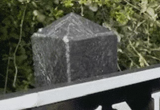 Black fencing post.