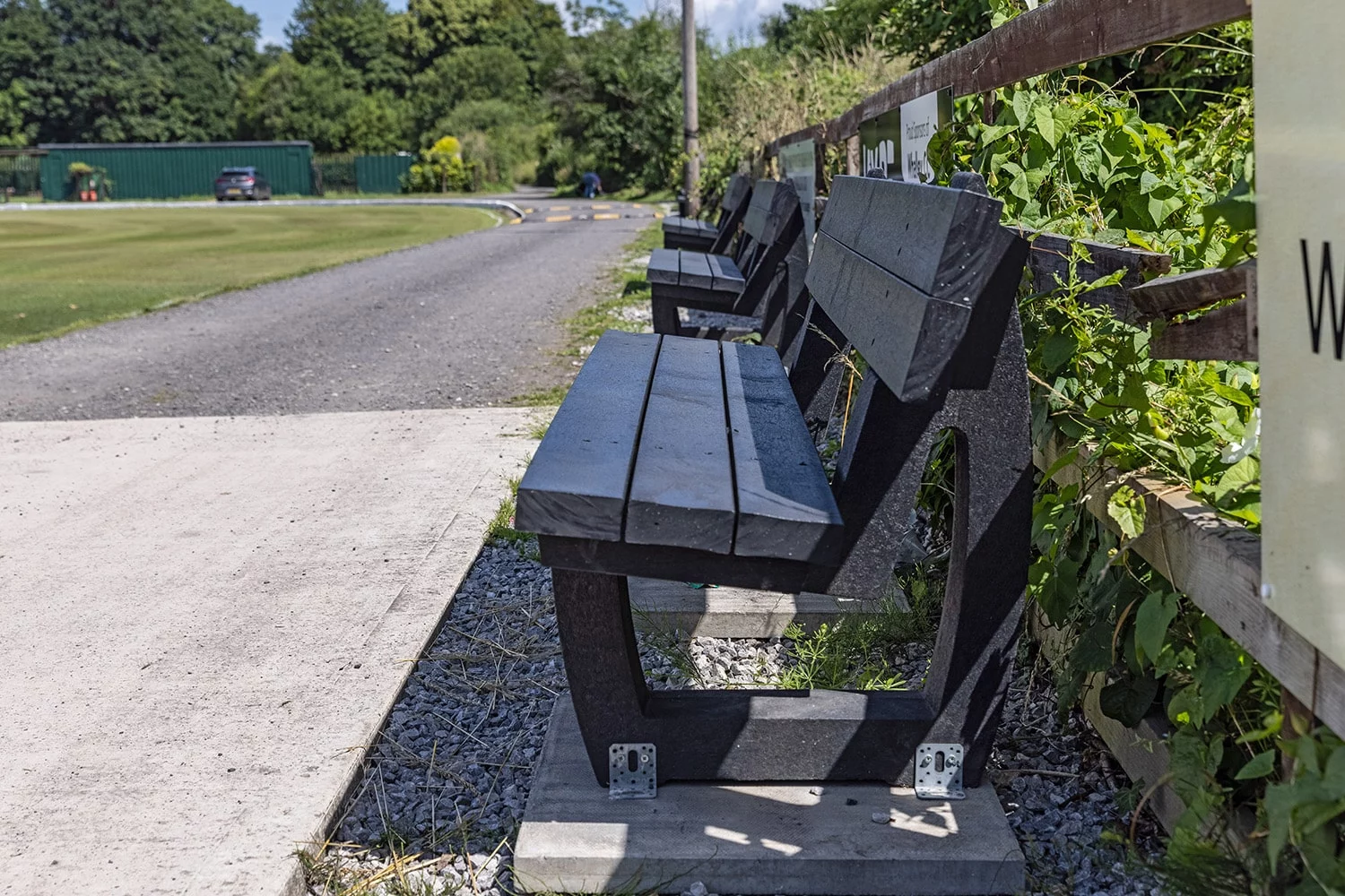 Harewood recycled plastic benches are perfect for sports clubs