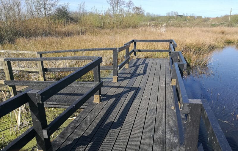 a black Black british recycled plastic dipping pond