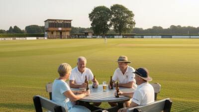 Calder recycled plastic Picnic table with Backrest at a sports club