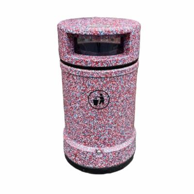 90 litre litter bin for public spaces speckled colouring