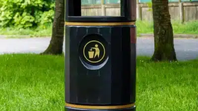 swale bin in park