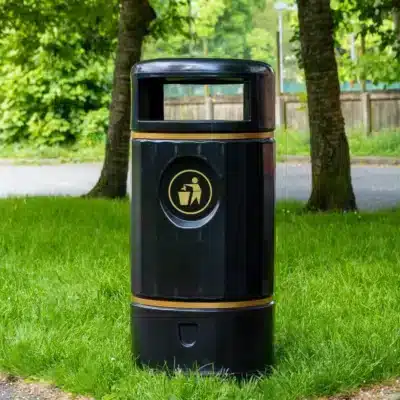 swale bin in park