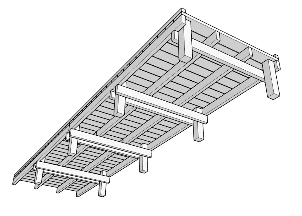 Click here to download a sample SketchUp file of a 1500mm low level boardwalk with kickerboard.