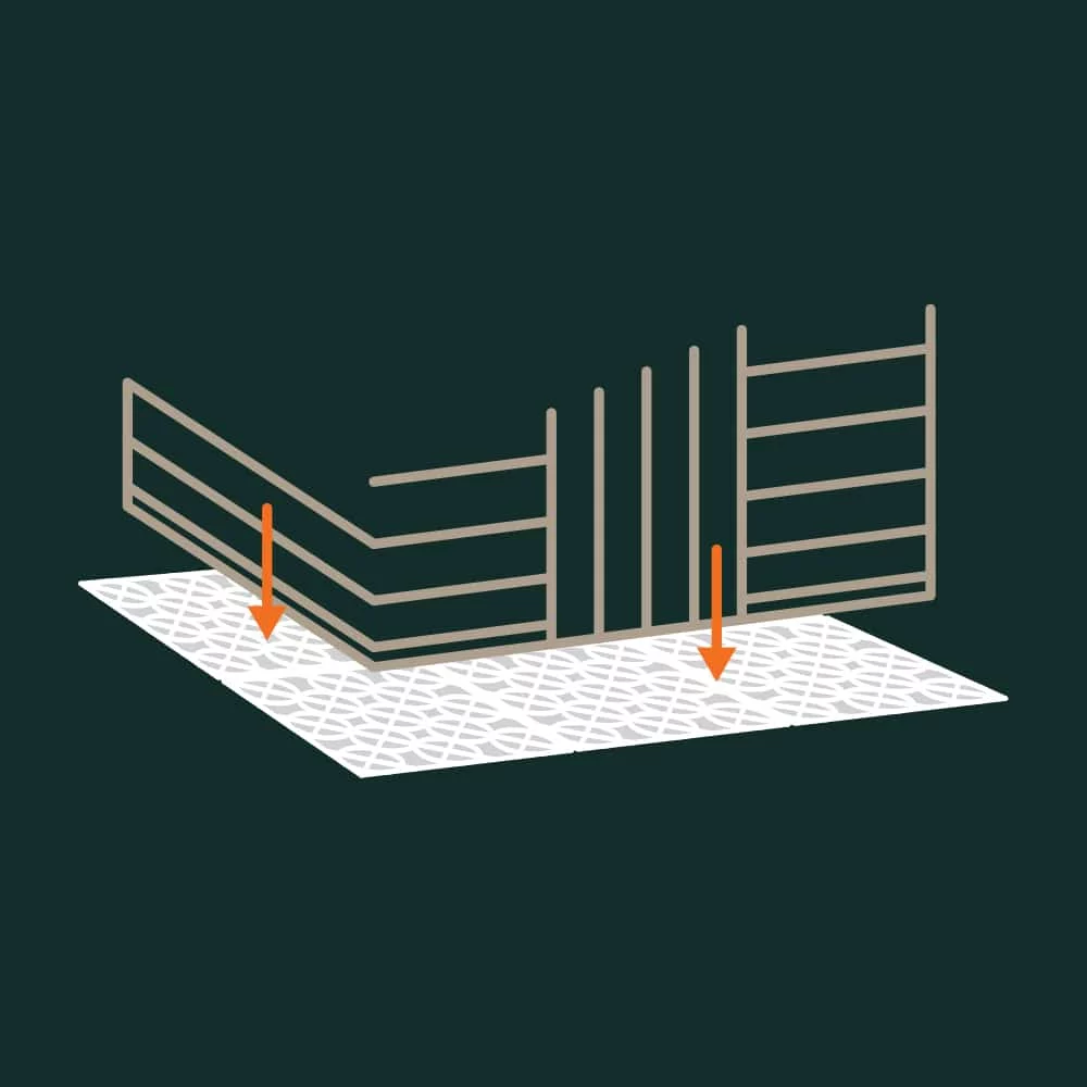 Once the grids are full of gravel, erect your shed or garden building on your lovely shed base.