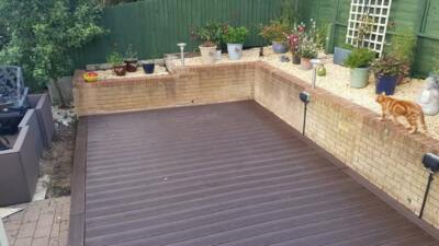 the final decking in brown recycled plastic decking lumber