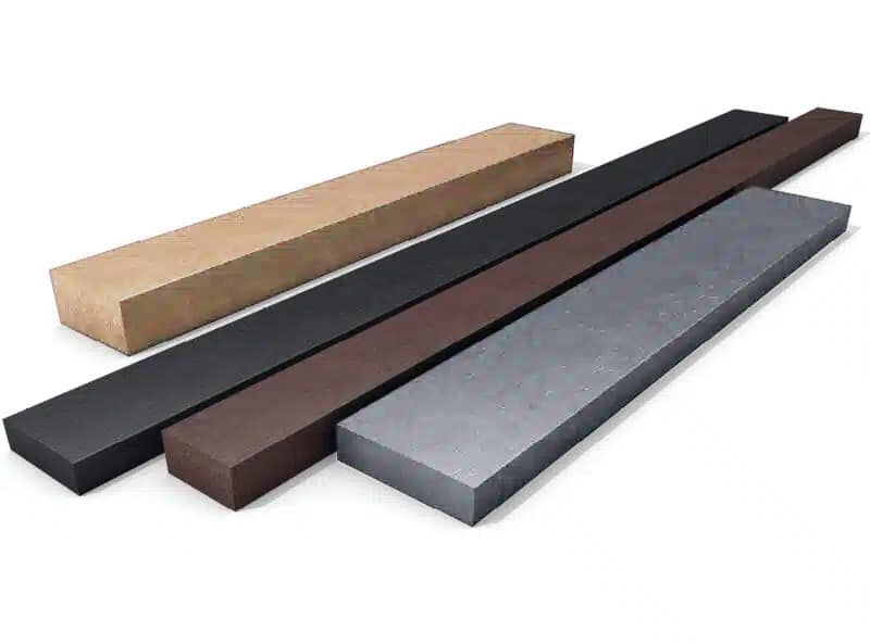 Recycled plastic lumber rectangular profile colours